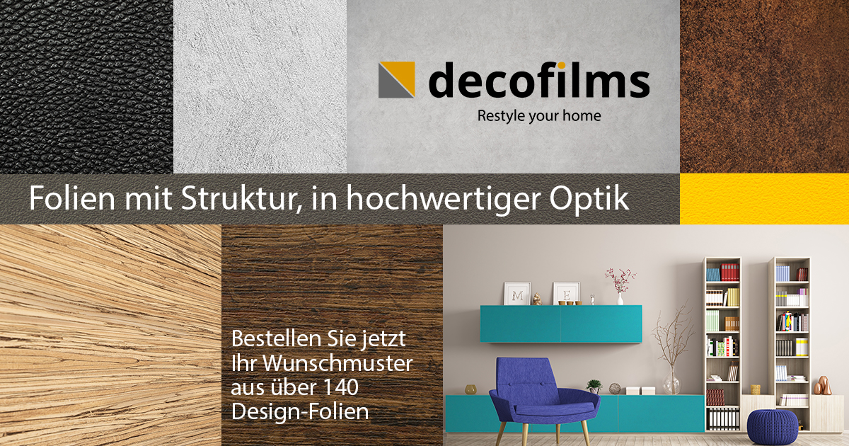 decofilms l Möbel Klebefolie Schwarz matt